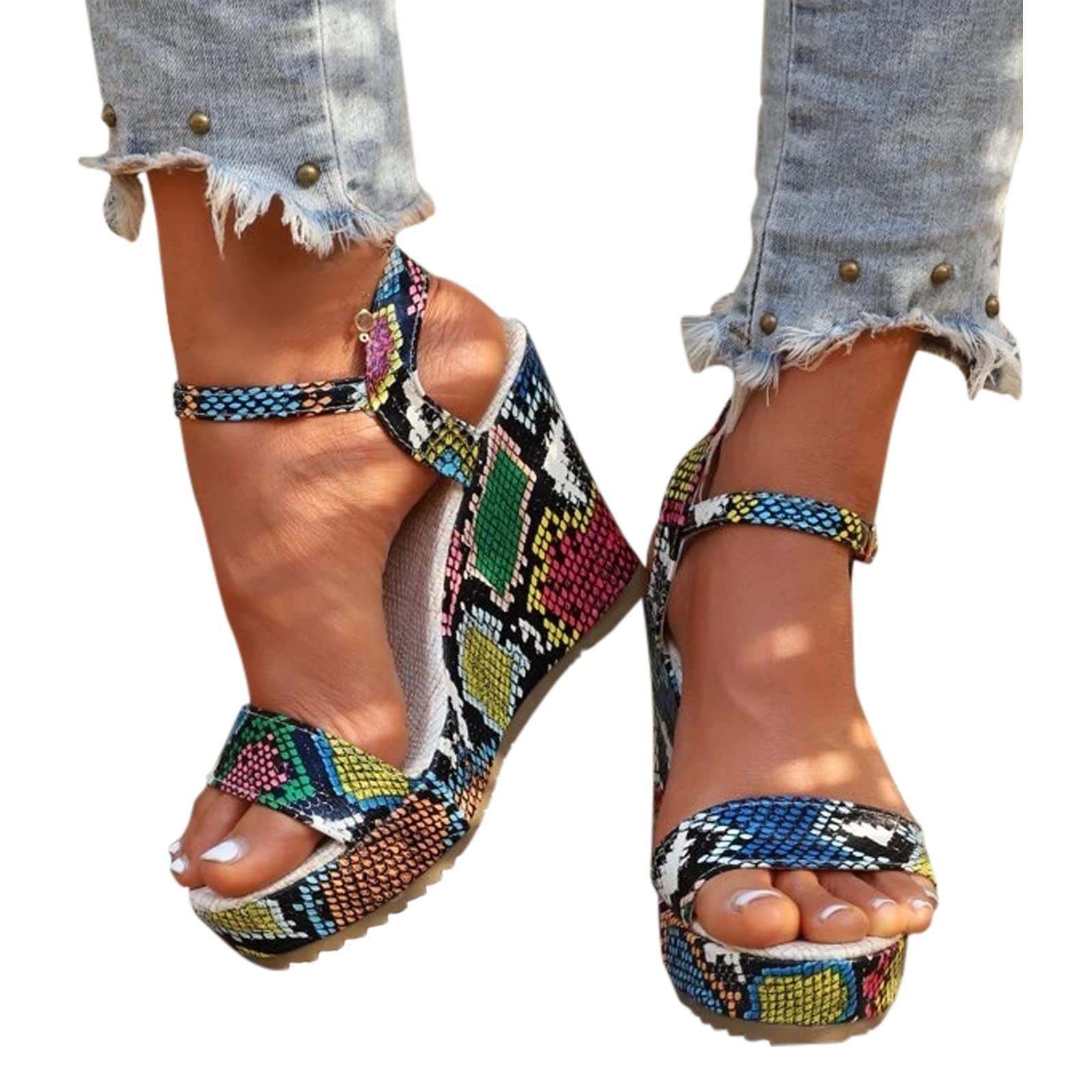 White Platform Boots Wedges Heels for Women - Size 12 Platform Sneakers & Heeled Sandals - Perfect for Casual Outfits, Parties, and Fashion Streetwear