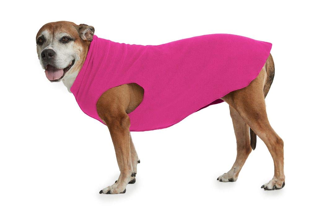 Soft & Snuggly Stretch Fleece Dog Sweater - Warm Pullover Vest for Small, Medium & Large Dogs (X-Large, Hot Pink) | Perfect for Winter Walks & Indoor Comfort