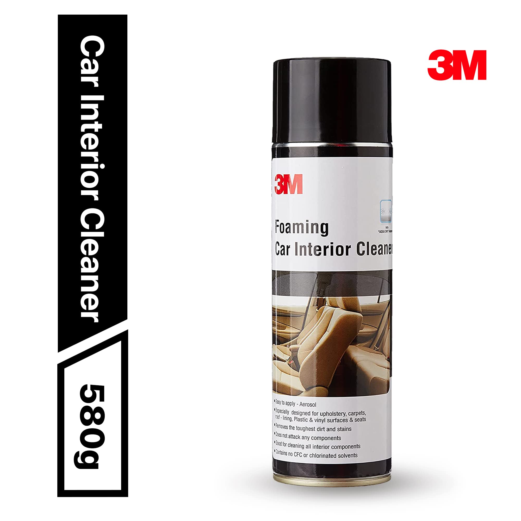 3M Foaming Car Interior Cleaner (20.5 oz) - Upholstery & Leather Cleaner for Cars - Removes Tough Stains, Dirt & Odors - Safe for Seats, Dashboards & Floor Mats - Perfect for Deep Cleaning & Regular Maintenance