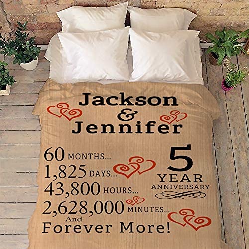 Personalized Anniversary Sign Gift for Couples - Custom Name & Year - Perfect for Wedding Anniversaries 1-60 Years