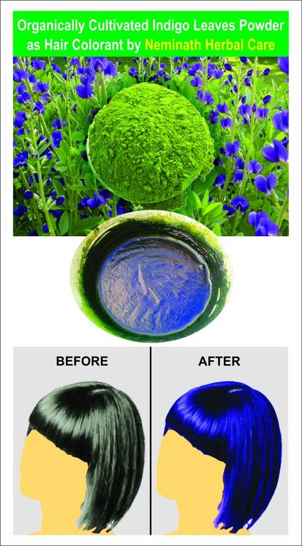 Organic Indigo Powder for Hair & Beard - 255gm Natural Black Hair Dye | Herbal Care for Gray Coverage & Styling | Vegan, Chemical-Free Hair Color for Men & Women | DIY Home Hair Treatment & Salon-Quality Results