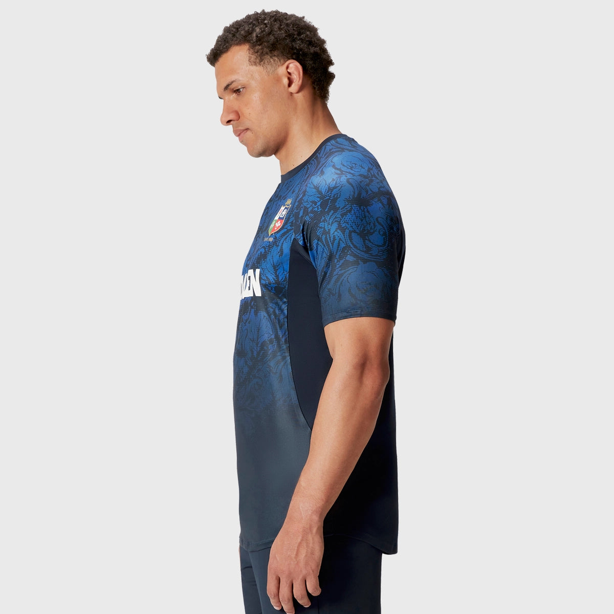 Canterbury British & Irish Lions Men's Superlight Performance T-Shirt - Navy Blue Rugby Jersey for Training & Match Days