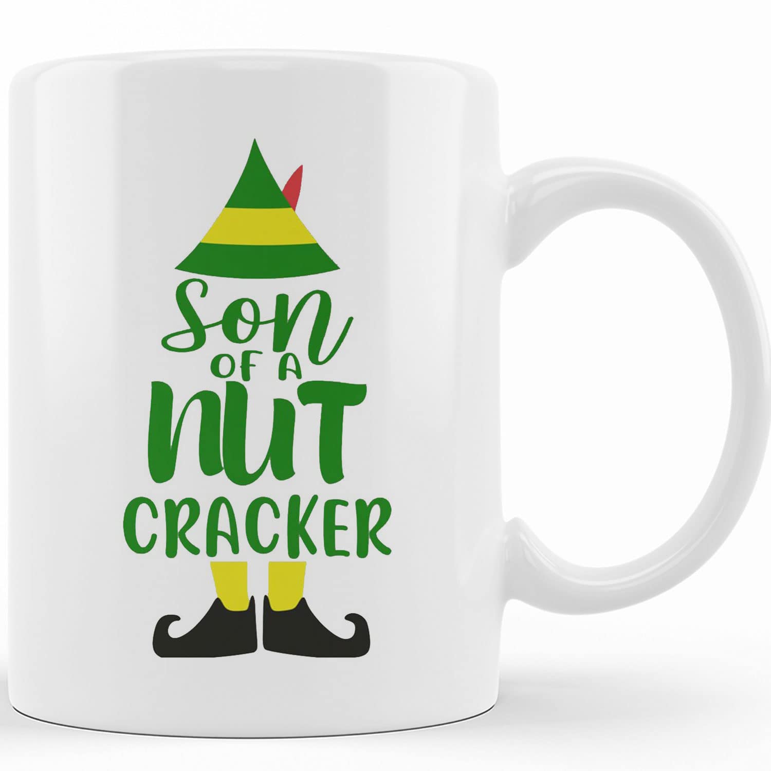 Personalized Son of a Nutcracker Coffee Mug - Funny Elf Movie Quote Ceramic Mug 11oz & 15oz - Christmas Cheer Novelty Tea Cup Gift for Holiday Parties, Office Gifts & Cozy Winter Mornings
