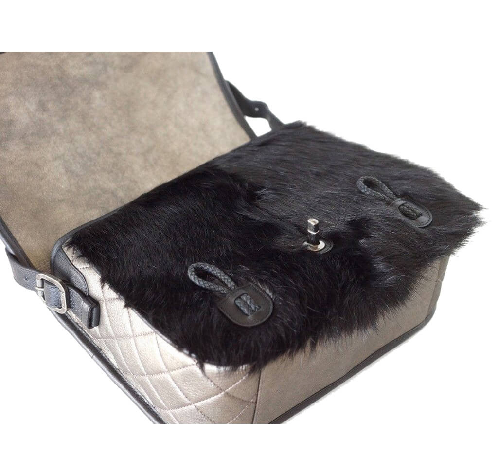 Chanel Dallas Collection Black Fur Handbag - Luxury Designer Shoulder Bag for Women, Perfect for Evening Parties & Special Occasions
