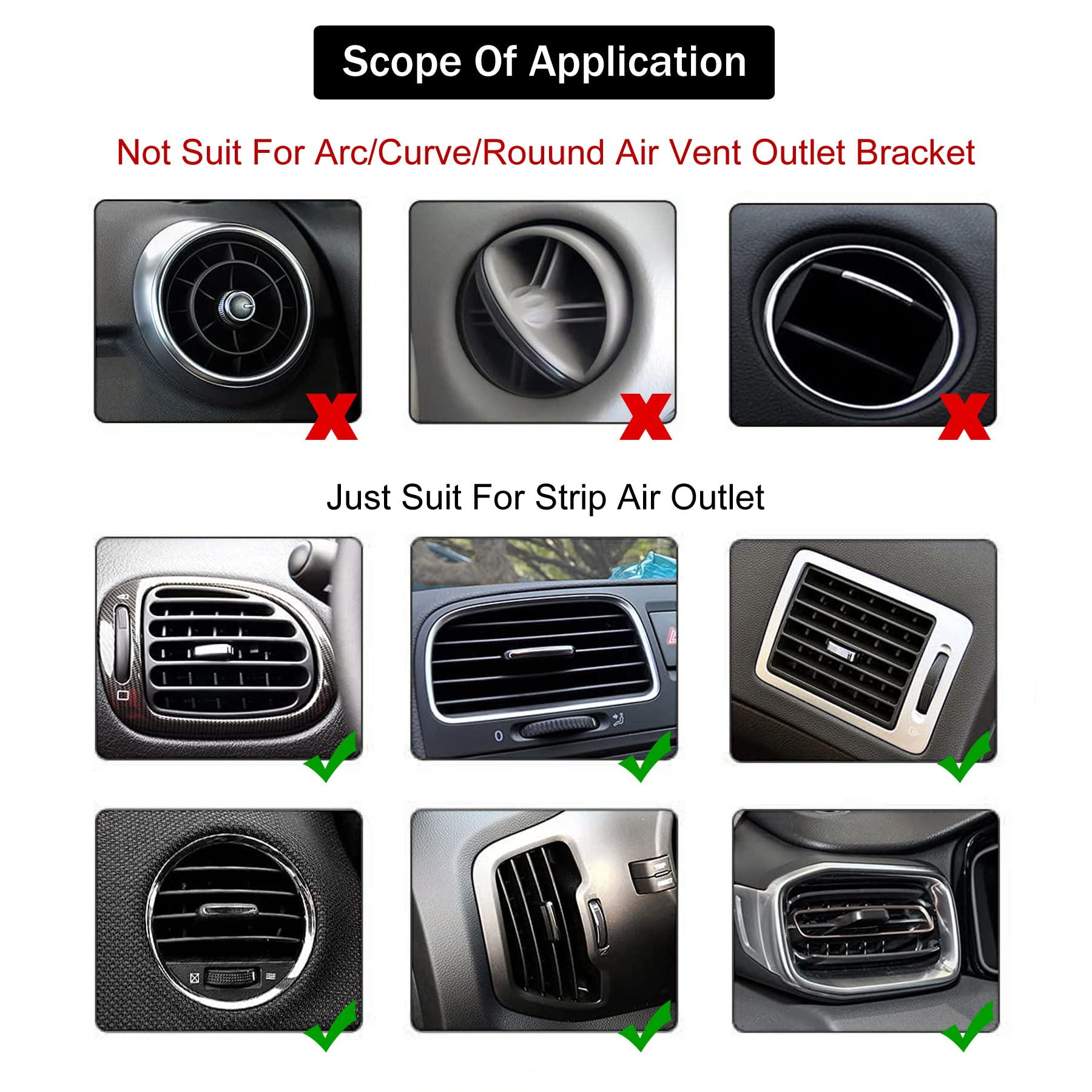 SINGARO 20PCS Flexible Car AC Vent Decorative Strips - Universal Fit for Most Vehicles, DIY Air Vent Accessories (Red) - Upgrade Your Car Interior Style & Comfort