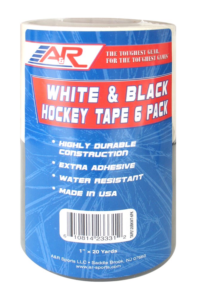 A&R Sports Black Hockey Tape - Durable Grip & Stick Protection for Ice Hockey Players - Perfect for Sticks, Blades & Equipment (Size Options Available)
