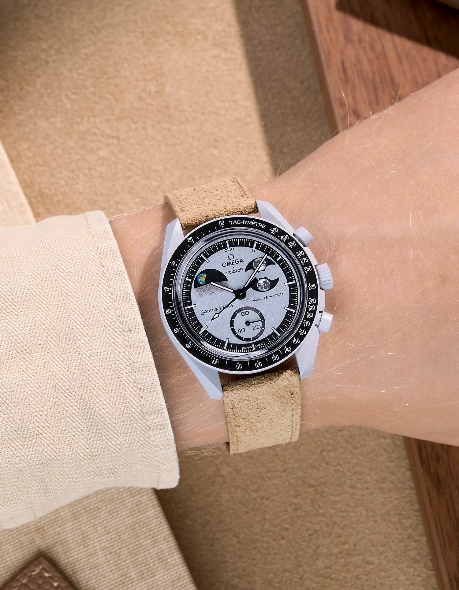 Omega X Swatch Mission to Earth Genuine Leather Replacement Watch Straps - Premium Quality Adjustable Bands for MoonSwatch Watches - Perfect for Casual Wear, Dress Occasions & Watch Collectors