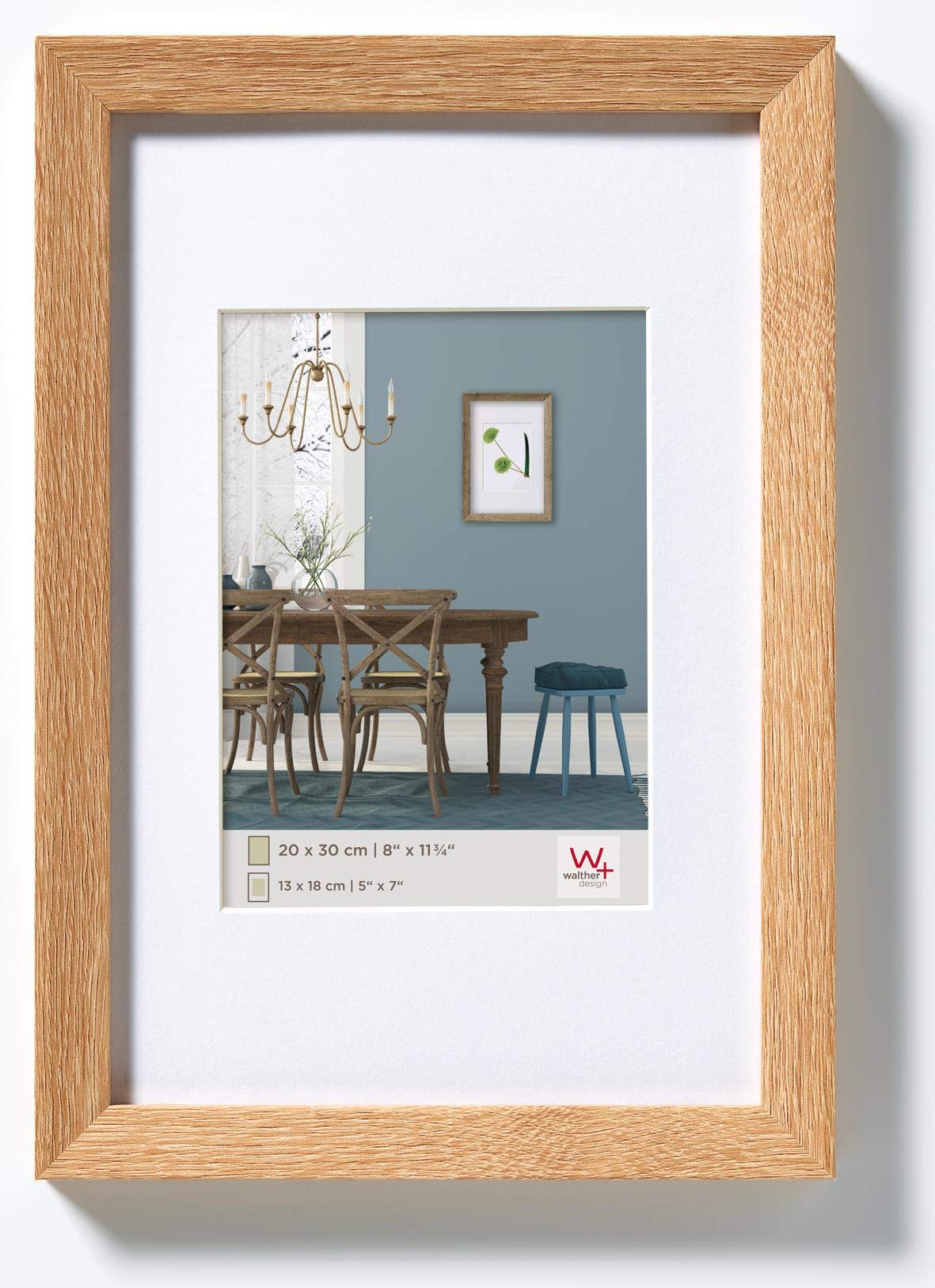 Fiorito Light Oak Picture Frame 13x18 cm - Elegant Photo Display for Home, Office & Gifts