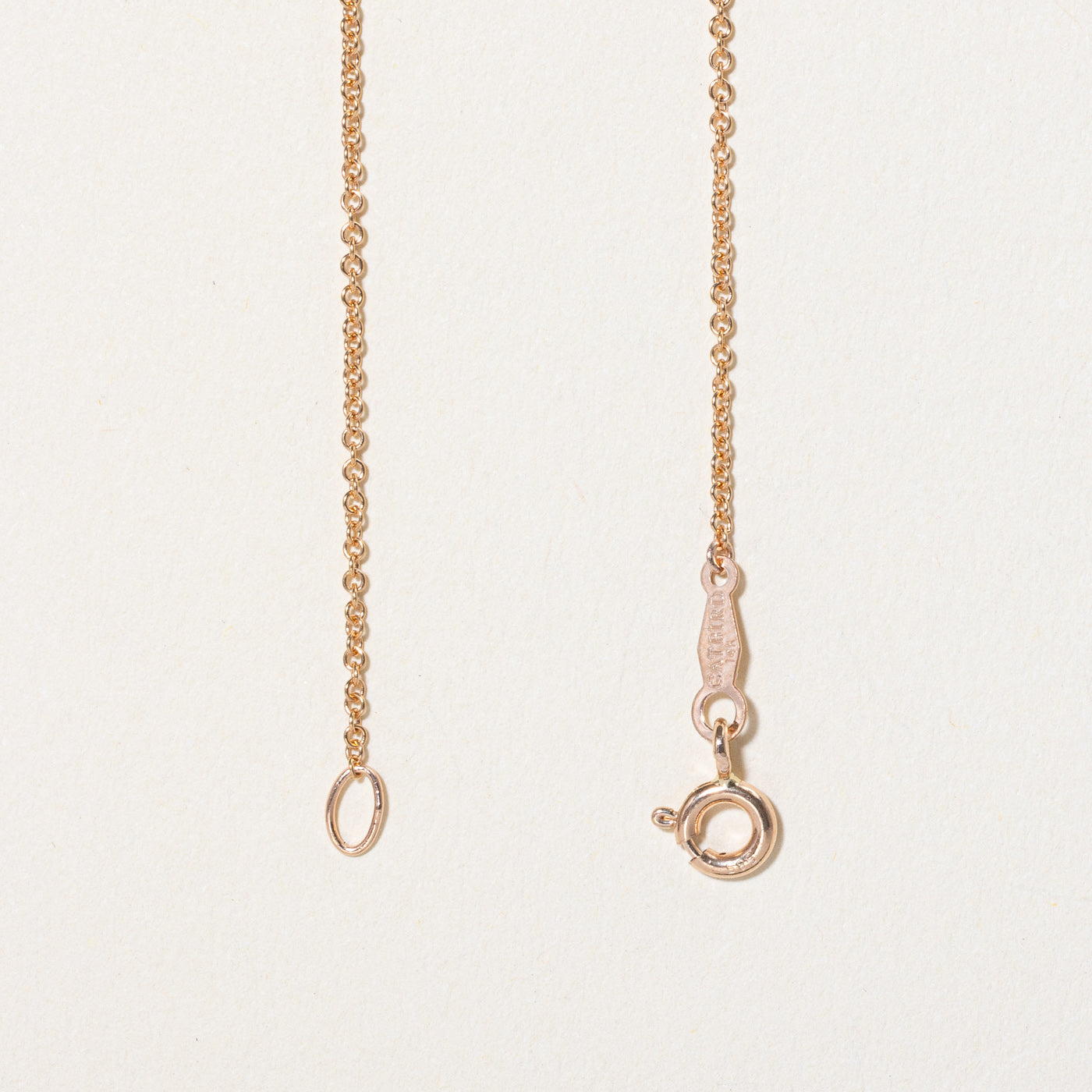 14K Rose Gold Rolo Link Chain Necklace - 18