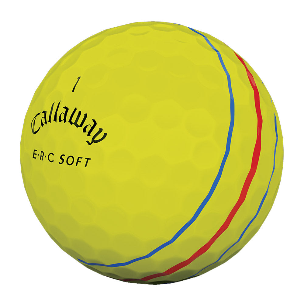 Callaway ERC 19 Triple Track Soft Yellow Golf Balls - High Performance Golf Balls for Distance & Control, Perfect for Practice & Tournament Play