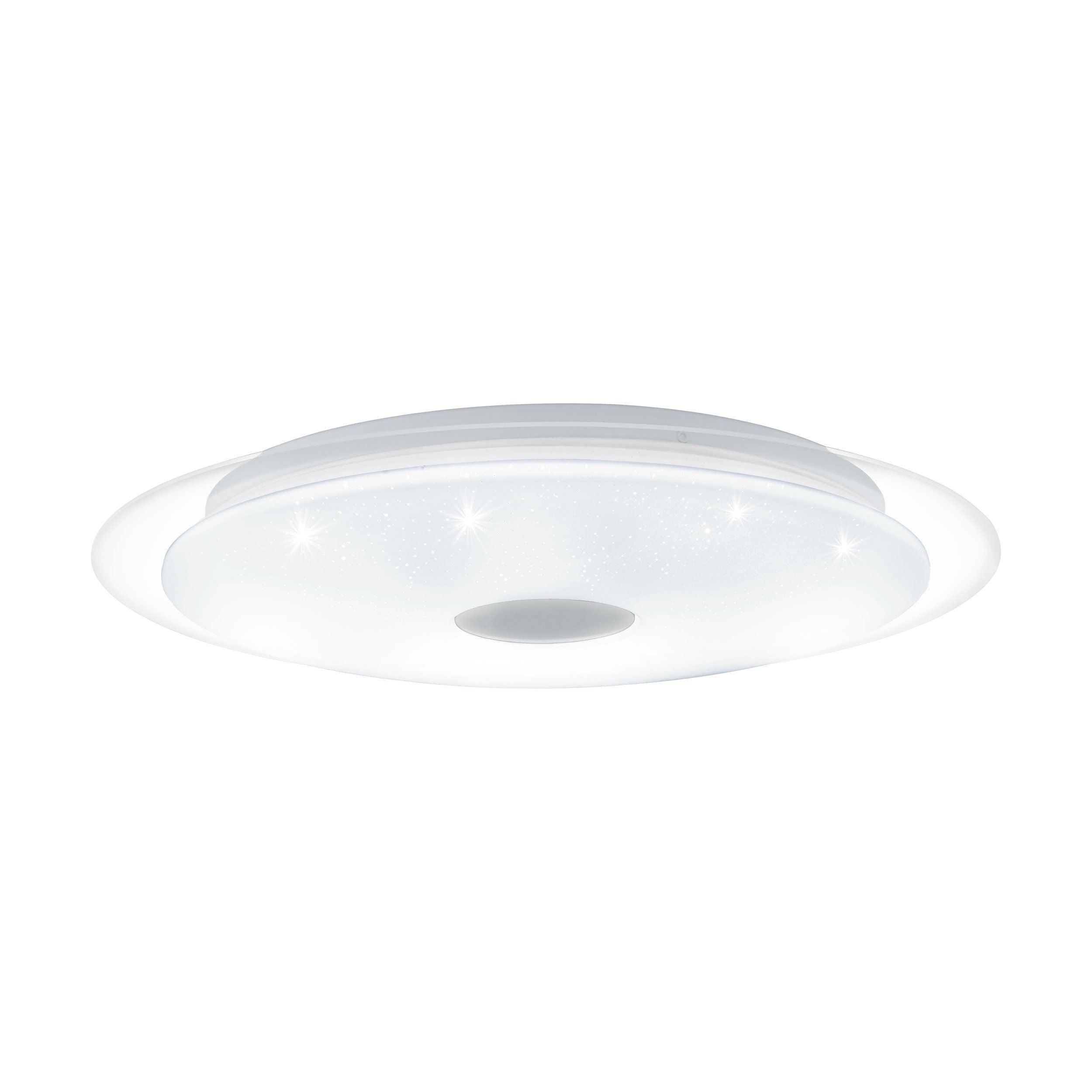 Eglo Lanciano 1 LED White Round Flush Mount Ceiling Light 40cm - Modern Lighting for Bedroom, Kitchen & Hallway