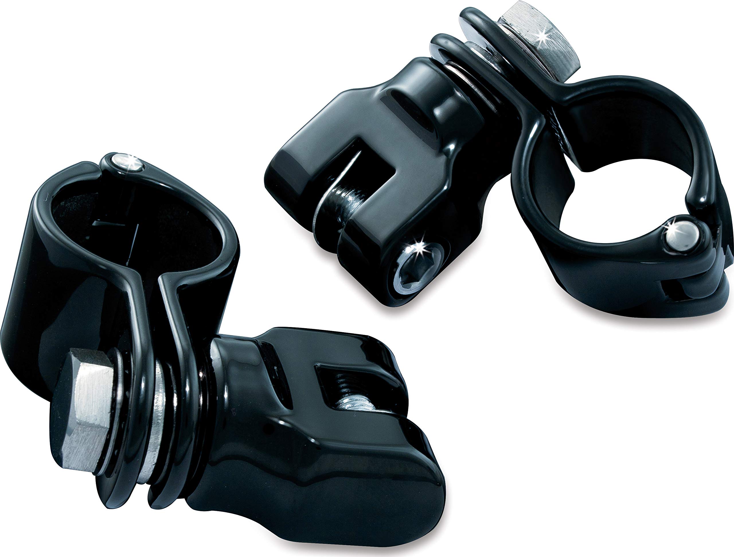 Kuryakyn 7572 Motorcycle Foot Peg Mounts with Magnum Quick Clamps - 1-1/4
