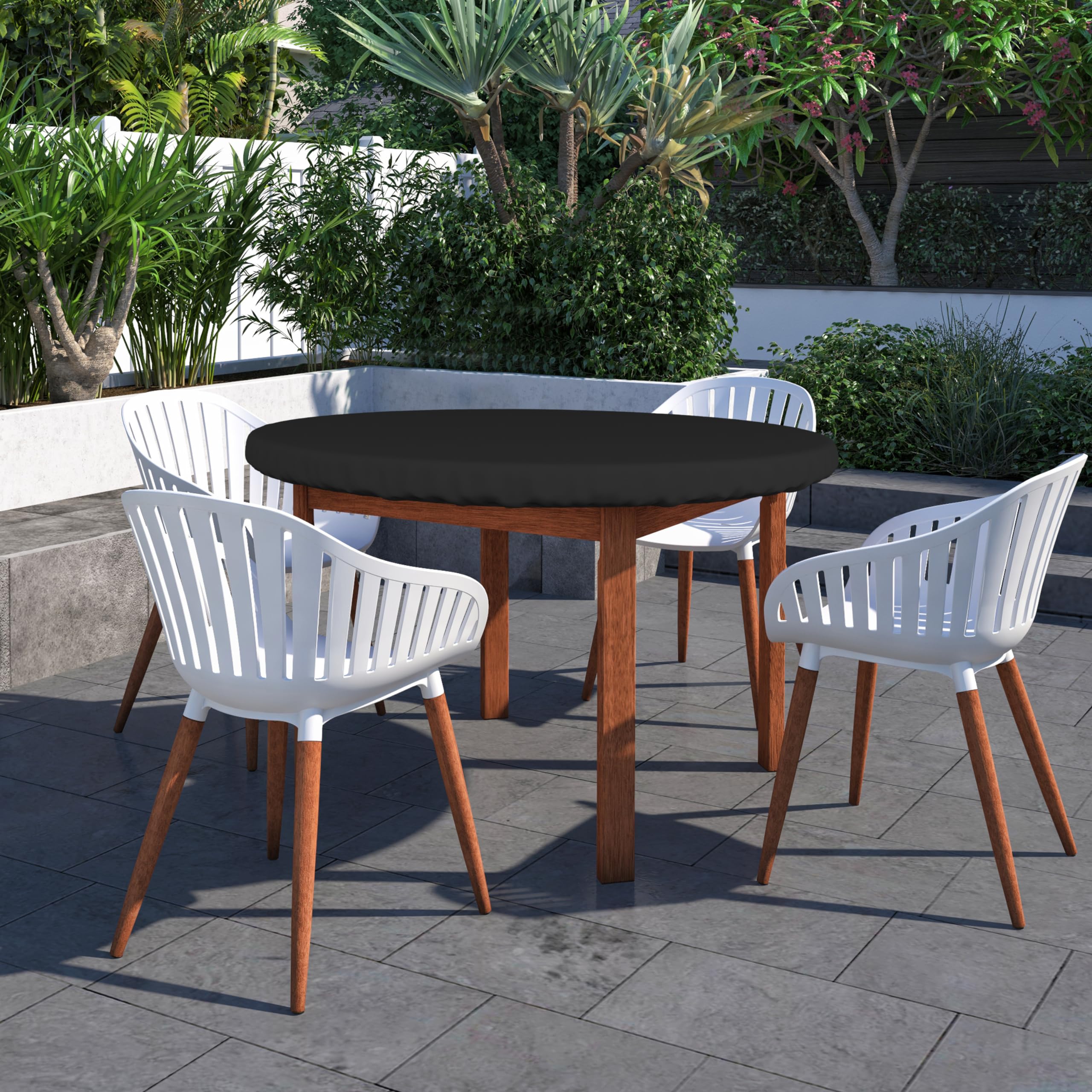 Heavy Duty 18 Oz Waterproof UV & Weather Resistant Outdoor Table Cover - 48
