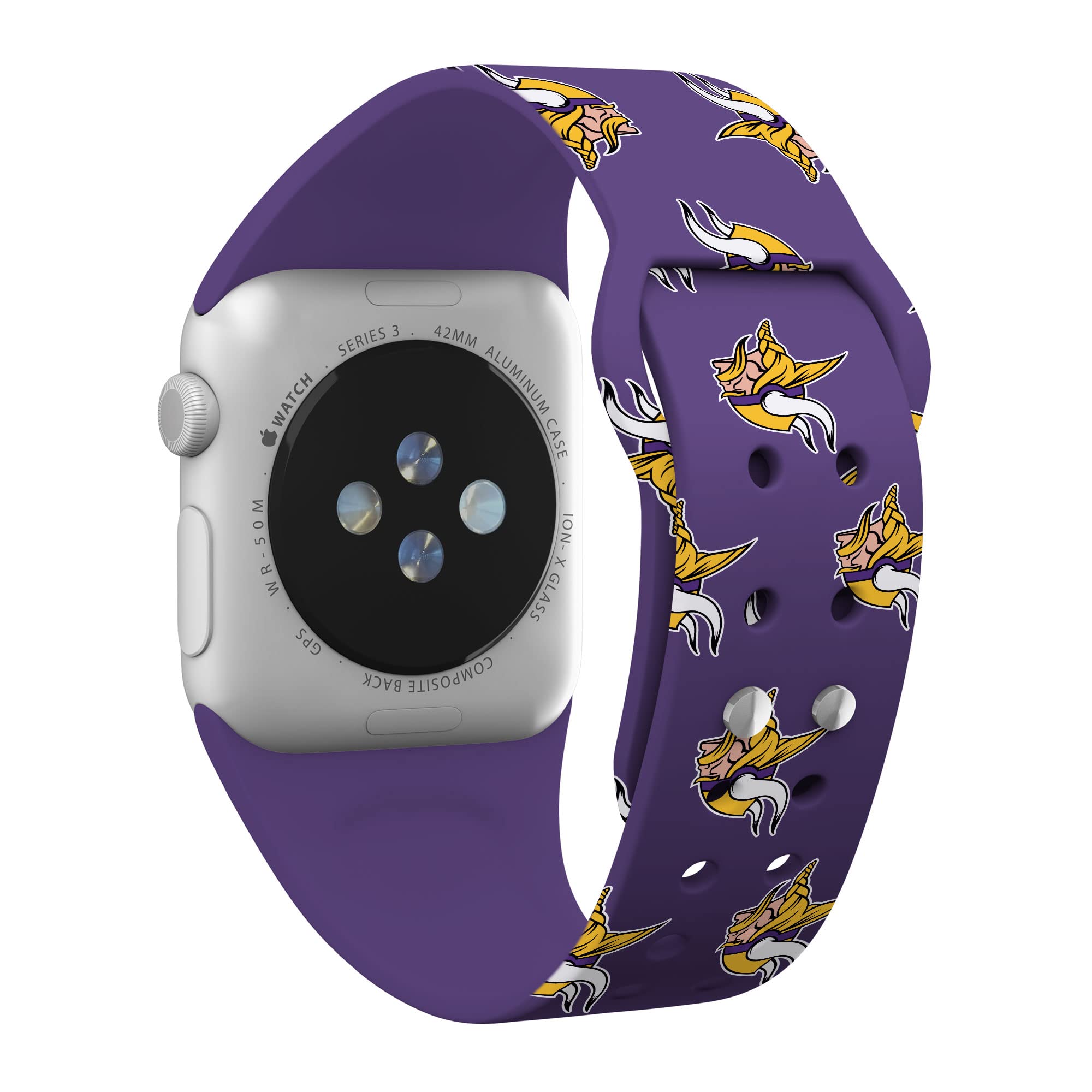 Minnesota Vikings Game Time HD Watch Band for Apple Watch - Perfect for NFL Fans & Game Day Outfits