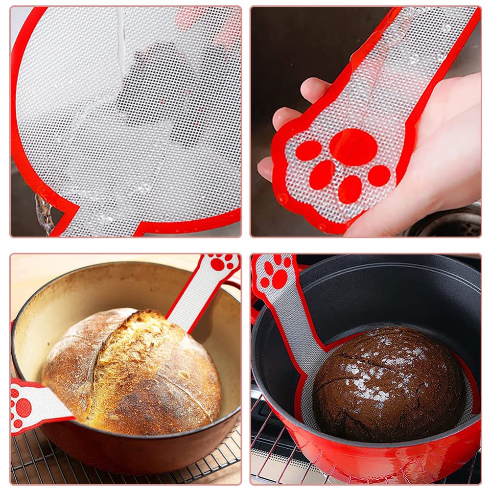 Premium Silicone Baking Mat with Long Handle - Non-Stick Dough Rolling Mat for Bread, Cake & Pastry - Professional Grade Baking Tool for Home & Commercial Use - Perfect for Bread Extraction, Dough Rolling & Pastry Making