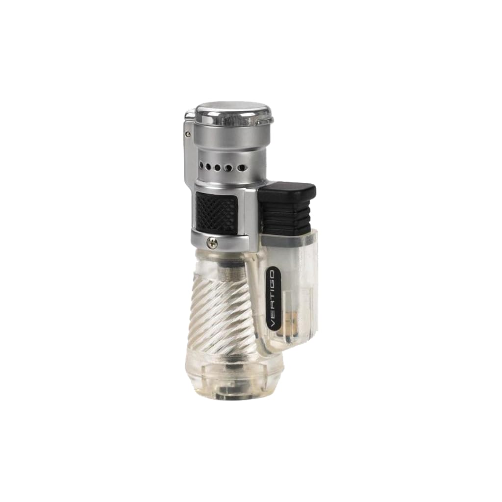 Vertigo by Lotus Cyclone Triple Torch Cigar Lighter - Clear Windproof Butane Lighter for Cigars, Cigarettes & Outdoor Use - Perfect for Smoking, Camping & Travel Accessories
