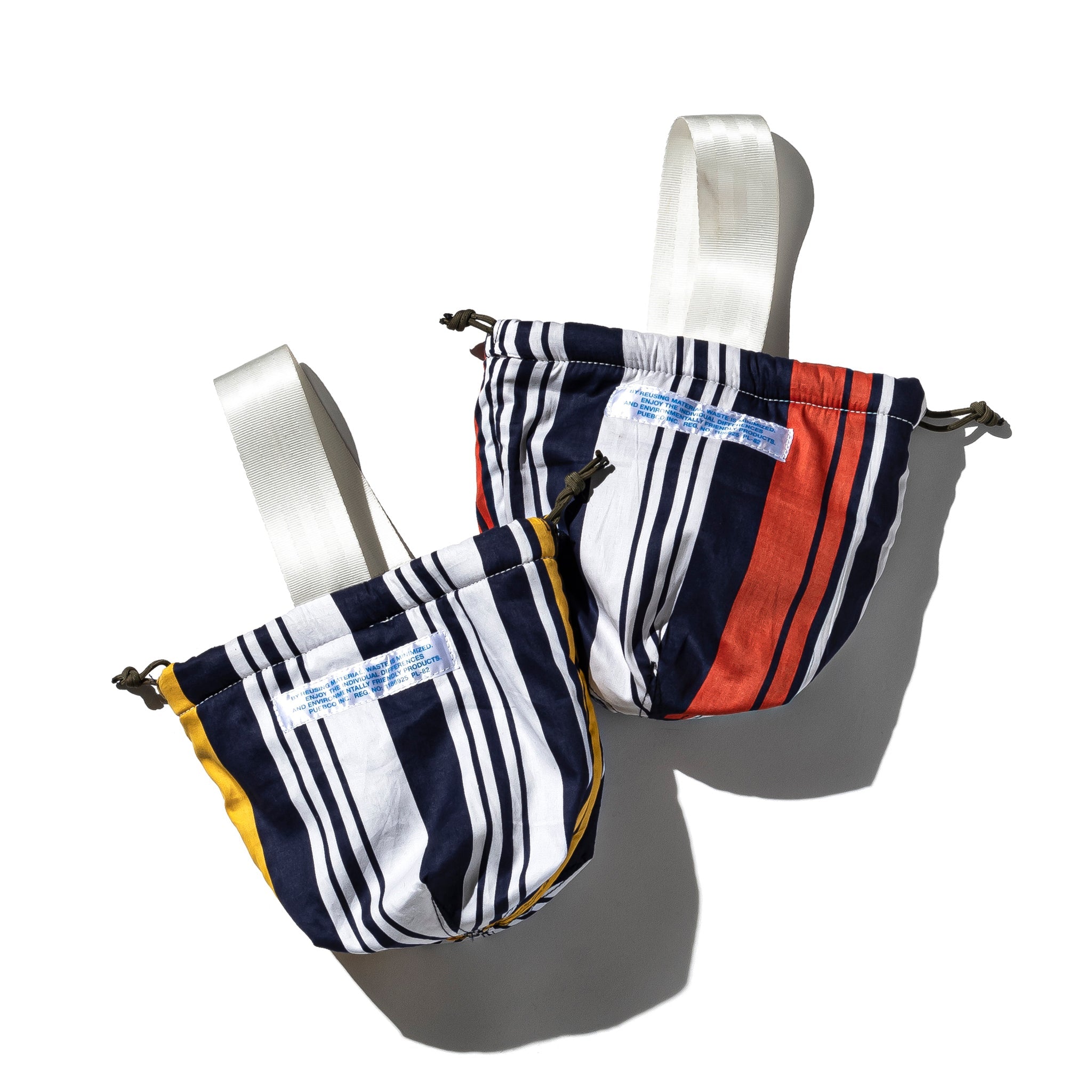 Premium Cotton Drawstring Bag with Navy Blue & Yellow Design - Perfect for Gym, Beach, Travel & Everyday Use