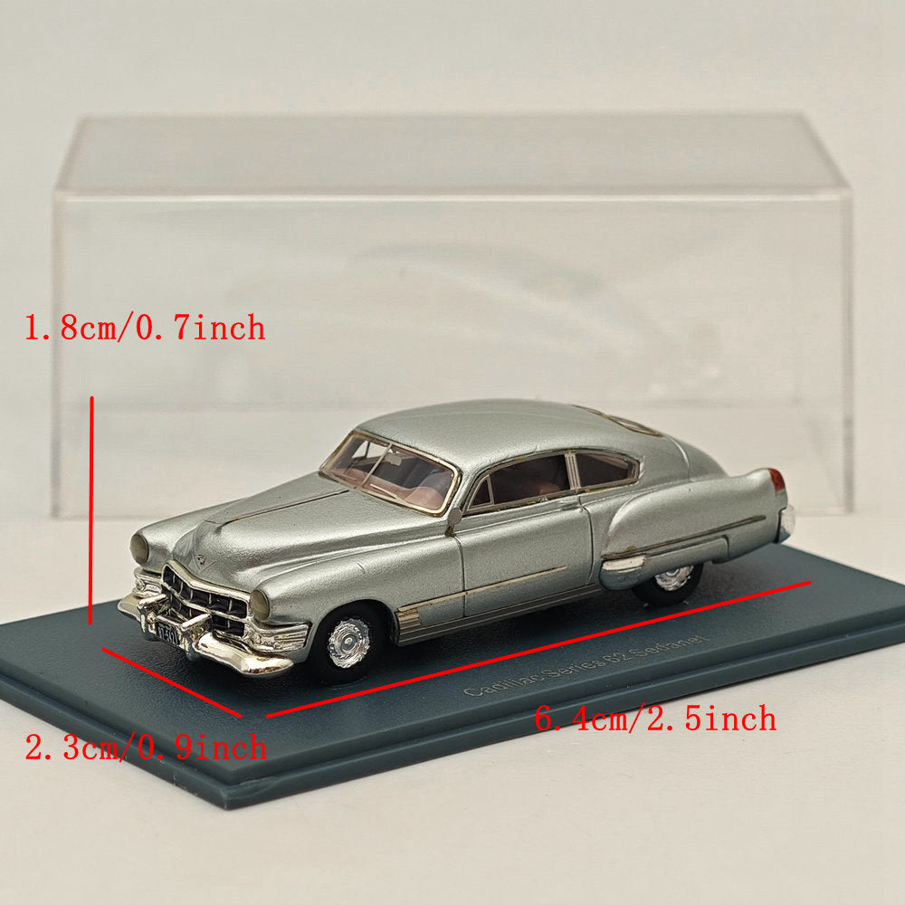 1/87 NEO SCALE MODELS Cadillac Series 62 Sedanet Coupe Silver Resin Car - Limited Edition Collectible Diecast Model for Display, Gifts & Car Enthusiasts