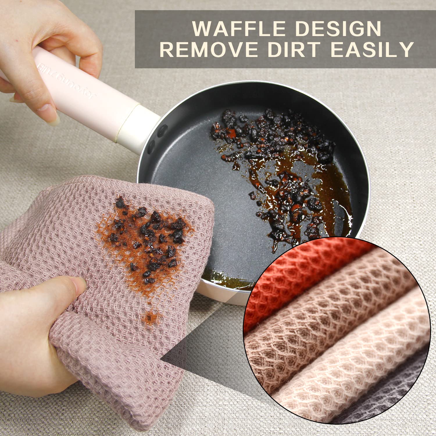 Waffle Weave Dish Towel for Kitchen & Cleaning - Balcony & Falcon Brand