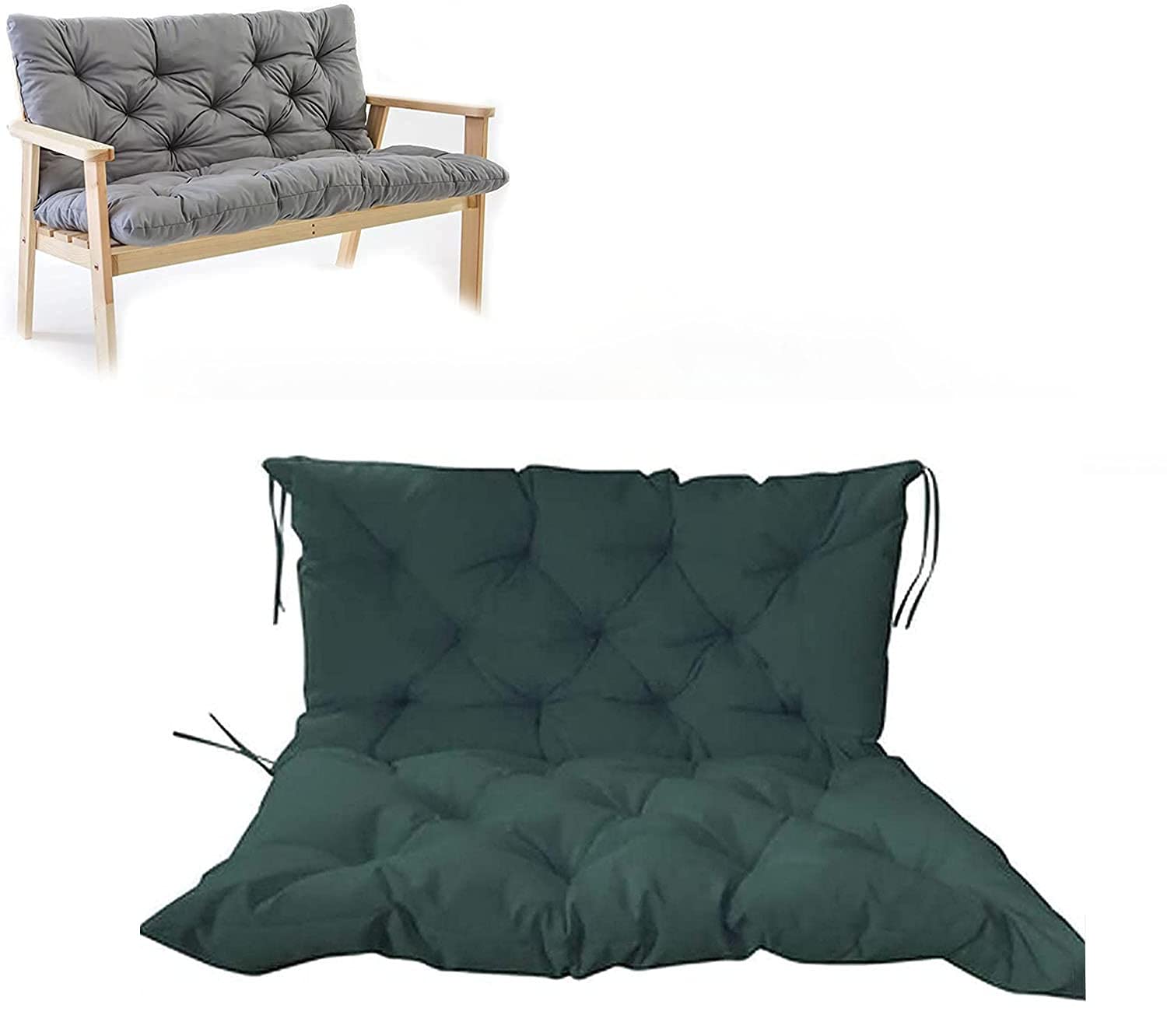 Waterproof Outdoor Bench Cushion with Backrest - 40