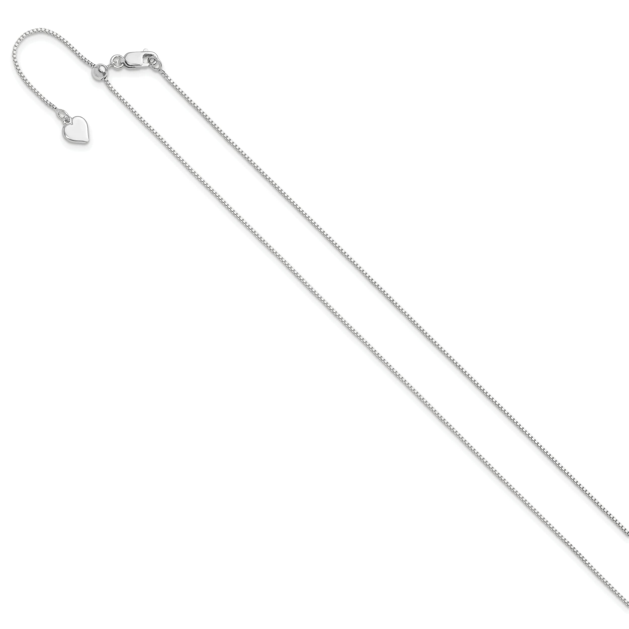 Sterling Silver Adjustable Box Chain Necklace for Men & Women - 925 Silver Jewelry Gift for Birthday, Anniversary & Valentine's Day - Perfect for Layering, Everyday Wear & Special Occasions