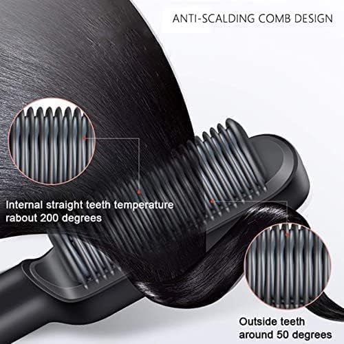 ONSUR Electric Hair Straightener Comb Brush for Men & Women - Temperature Control for Smooth, Frizz-Free Hair - Perfect for Home, Travel & Salon Styling