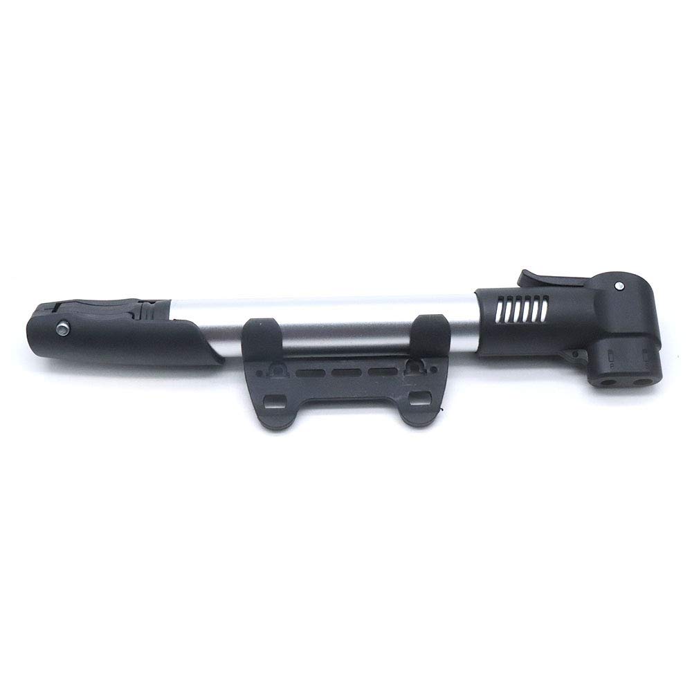Portable Manual Bike Pump - Aluminum Alloy Bicycle Tire Inflator with Dual Valve for Road & Mountain Bikes - Compact & Lightweight for Cycling, Camping & Emergency Use
