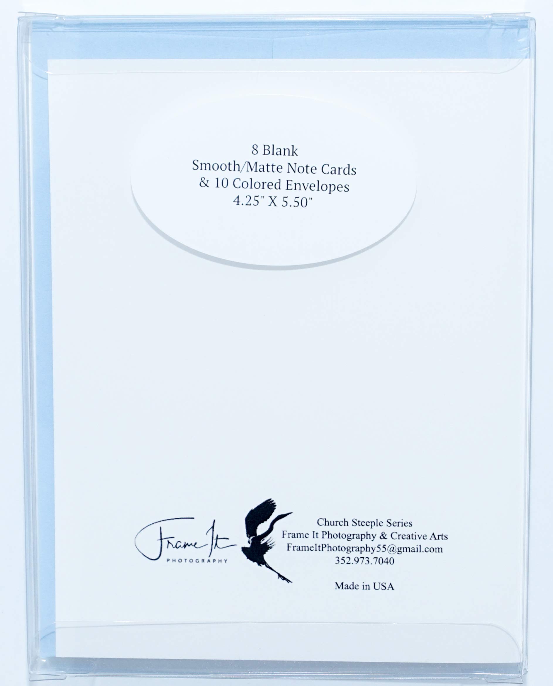 Church Steeple Note Cards Set - Blank Inside for All Occasions, Perfect for Thank You & Invitations