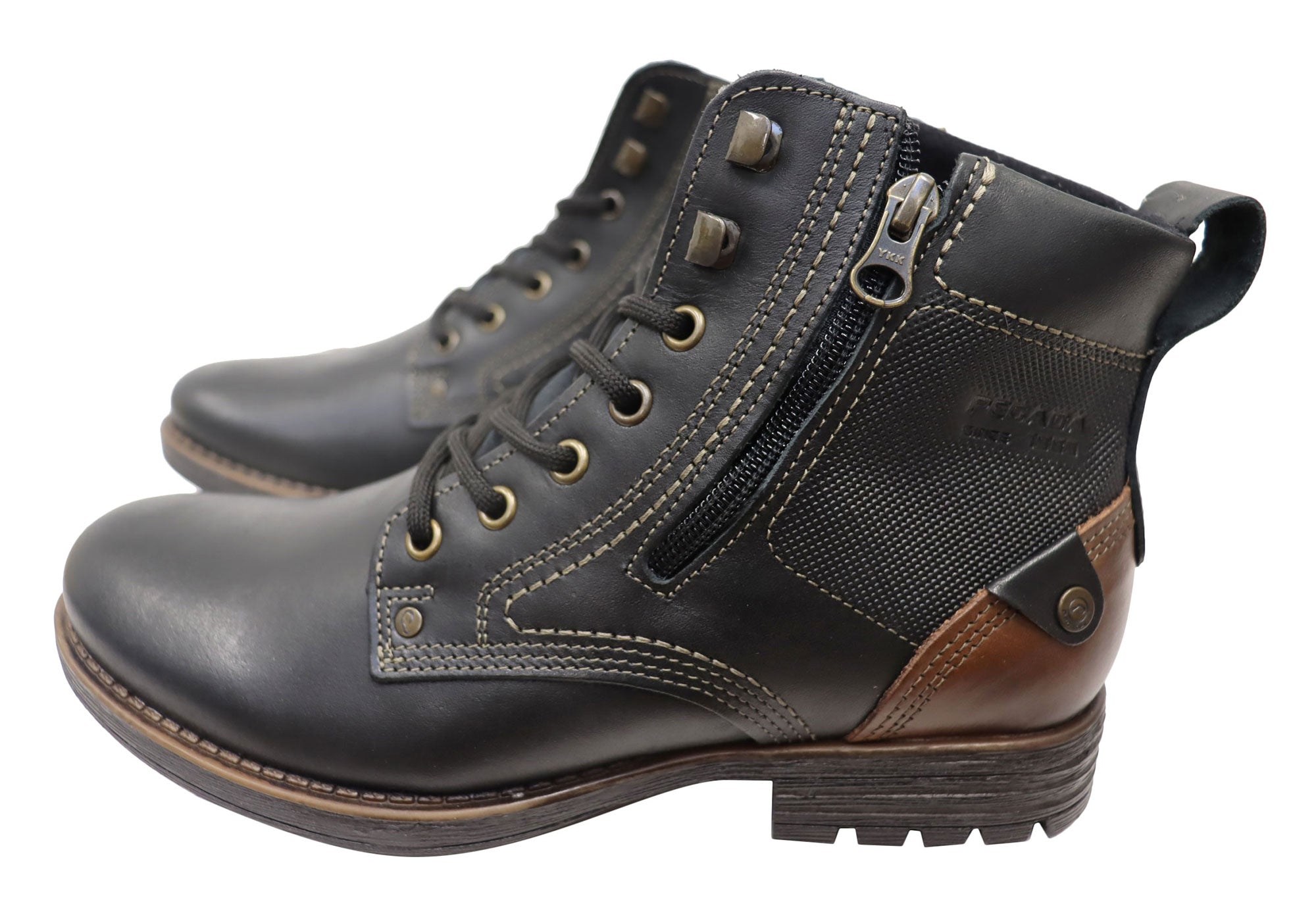 Premium Diago Men's Leather Boots - Handcrafted in Brazil - Durable & Comfortable for Casual Wear, Outdoor Adventures & Work