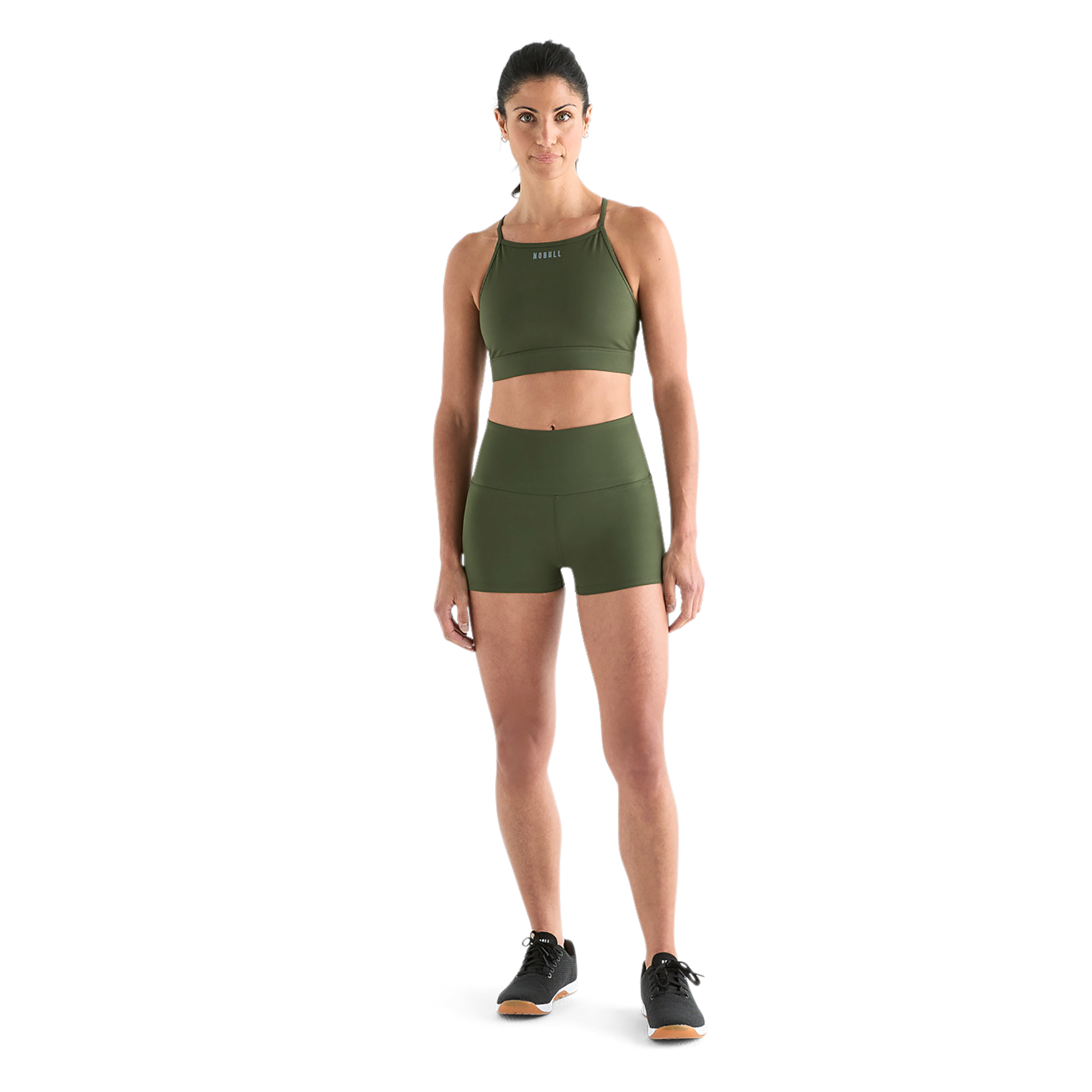 Women's High Waist Matte Shorts - Comfortable Stretchy Workout Shorts for Running, Yoga & Gym - Trendy High Rise Fitness Shorts for Women