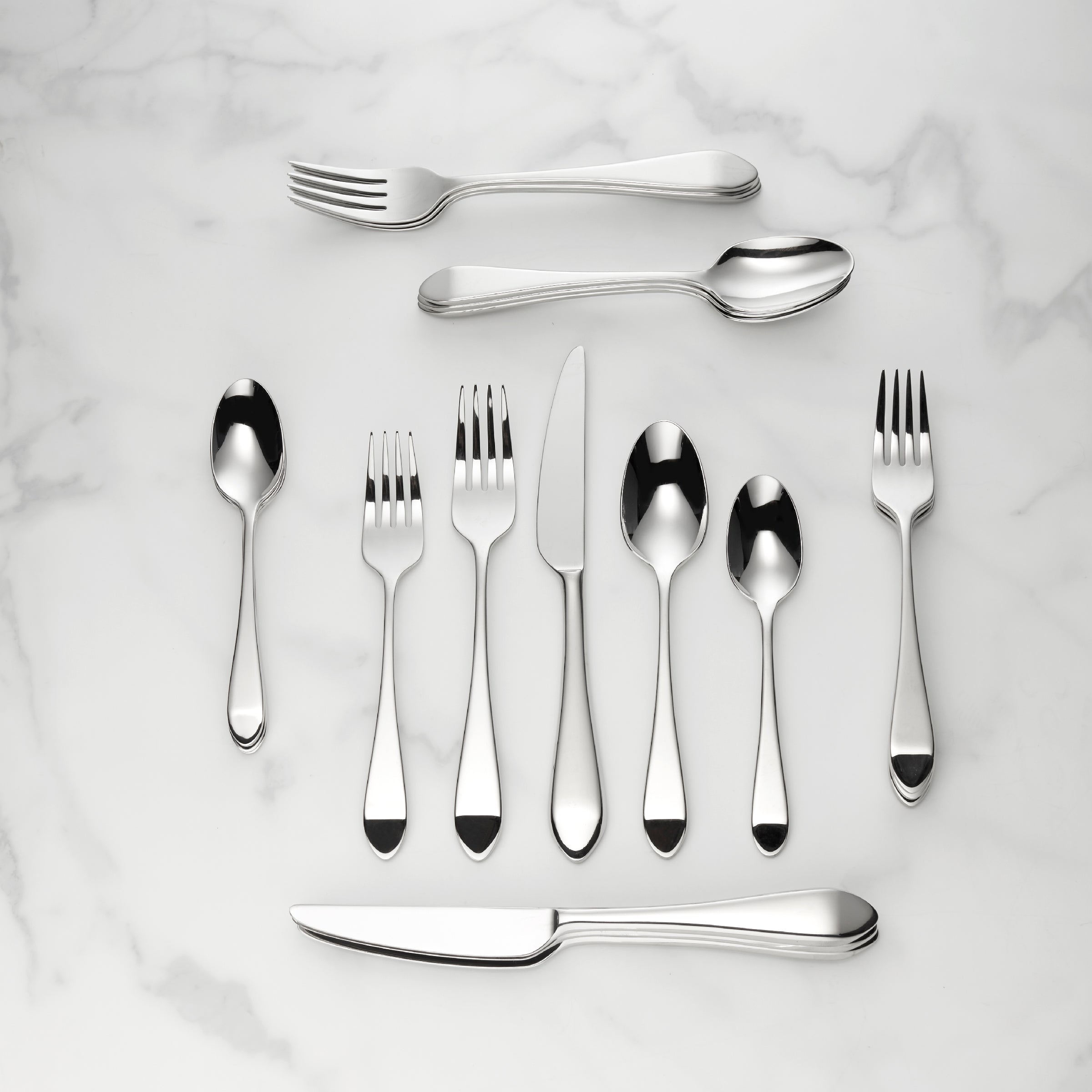 Premium Charlotte Street 20-Piece Stainless Steel Flatware Set - Elegant Silverware for 4 Place Settings - Perfect for Dinner Parties, Weddings & Everyday Dining