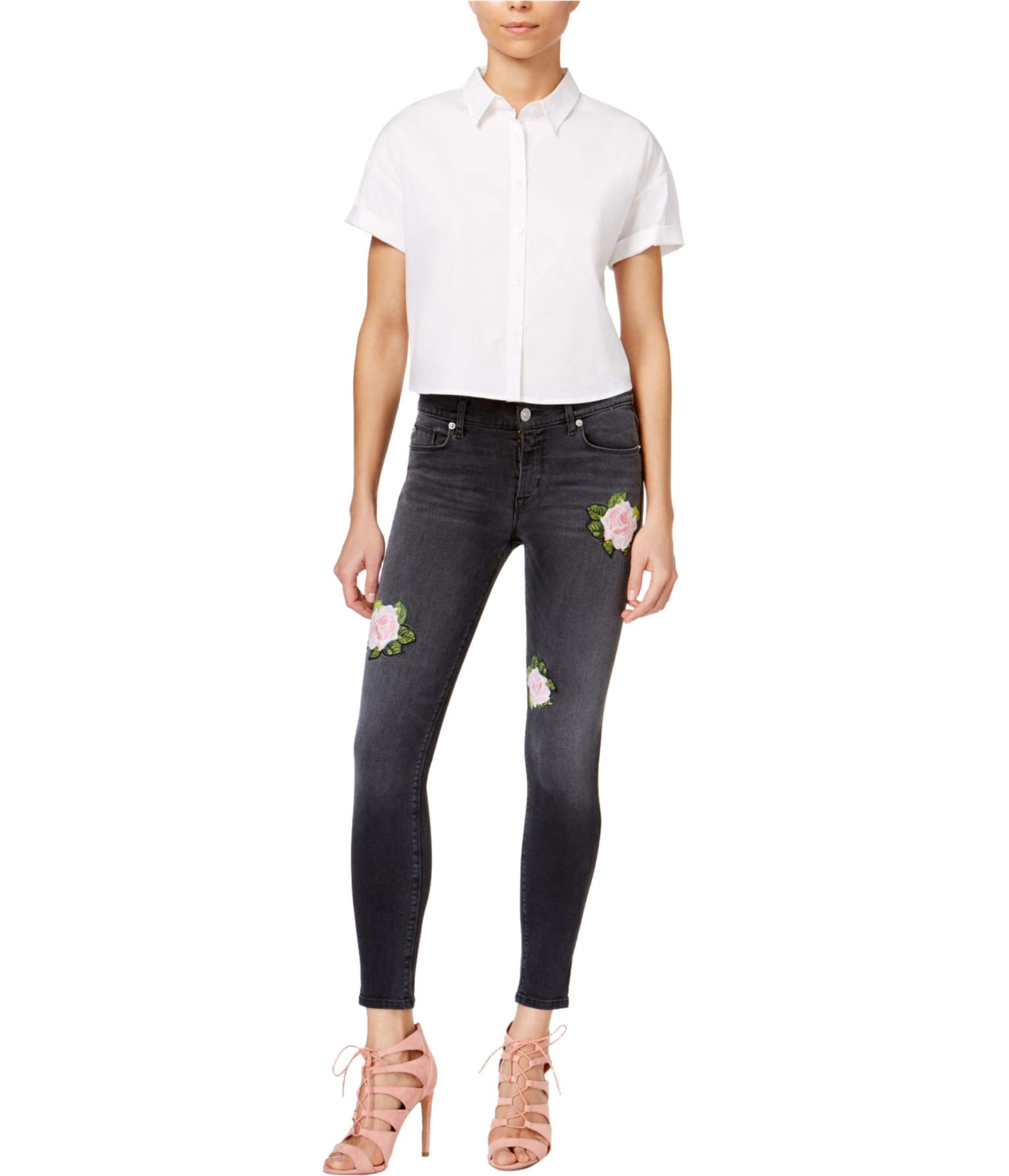 HUDSON Women's Nico Skinny Fit Jeans - High Waist Stretch Denim Pants for Everyday Wear | Office, Casual & Night Out Outfits