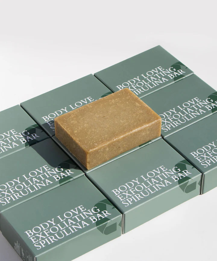 BODY LOVE Exfoliating Spirulina Soap Bar - Natural Skincare for Glowing Skin | Perfect for Daily Cleansing & Spa Days