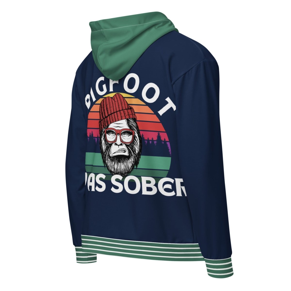 Bigfoot Was Sober Unisex Zip Hoodie - Cozy Pullover Sweatshirt for Men & Women - Perfect for Casual Wear, Outdoor Adventures & Street Style Fashion