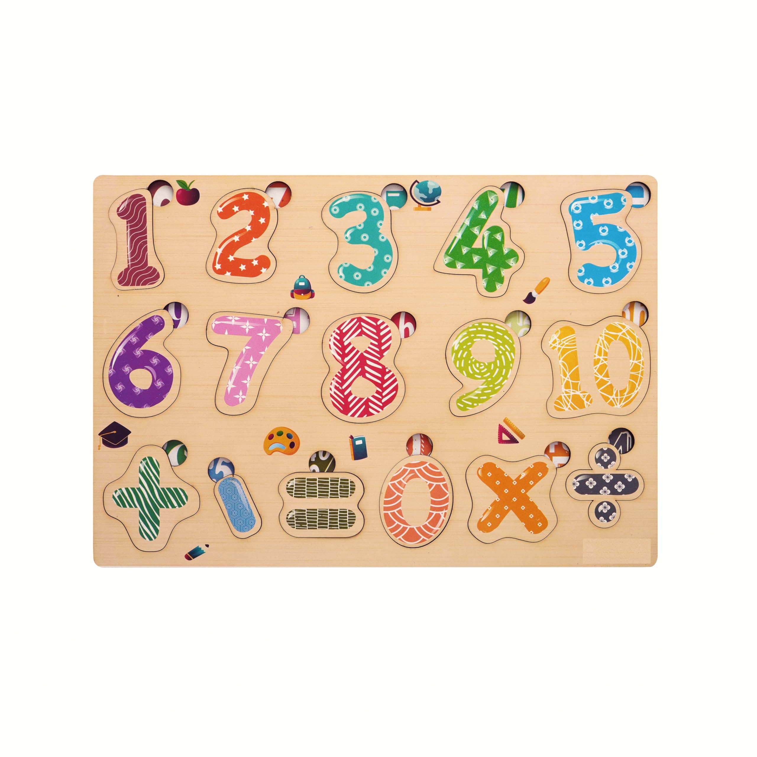 Wooden Number Puzzles for Kids - Montessori Math Learning Toys for Toddlers & Preschoolers | Educational Gifts for Boys & Girls | Perfect for Homeschooling & Classroom Activities