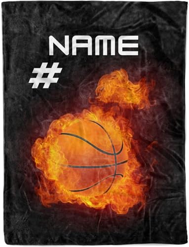 Custom Baskeball Name Blanket