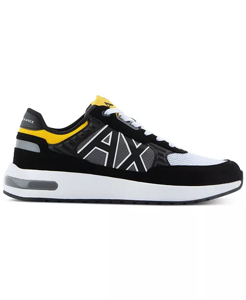 ARMANI EXCHANGE Men's Colorblocked Lace-Up Sneakers | Stylish Casual Shoes for Men | Perfect for Everyday Wear, Work & Street Fashion