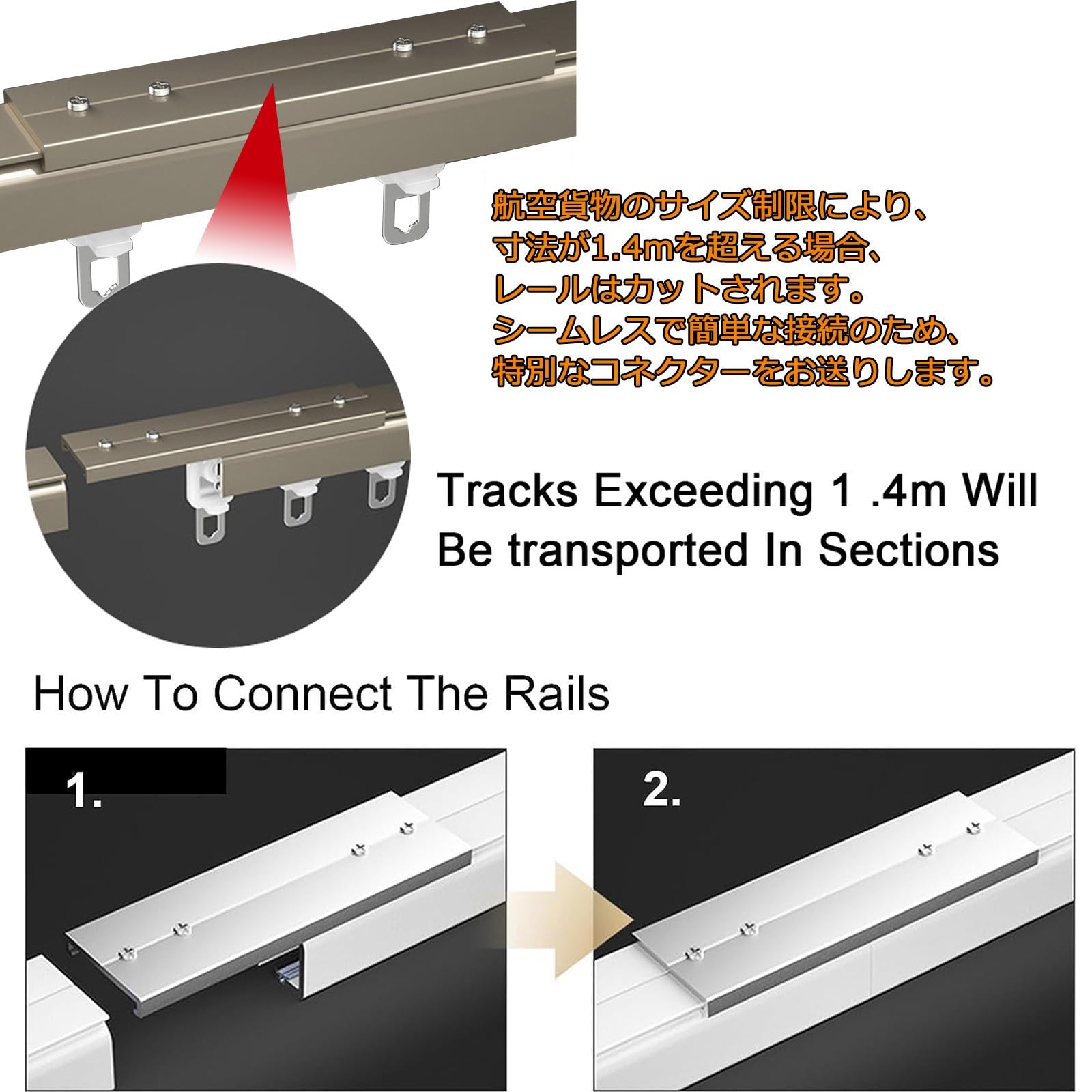 Heavy Duty Aluminum Curtain Track System 20-236 Inches (50-600cm) for Ceiling or Wall Mount - Smooth Sliding Rails for Office, Living Room, Windows & Room Dividers | Perfect for Home Decor, Commercial Spaces & Soundproofing Solutions