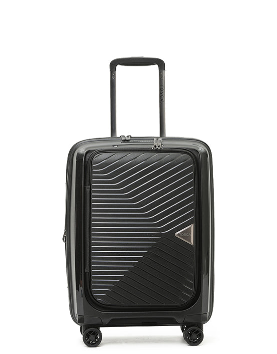 Tosca TCA100 20A 20-Inch Small Space Suitcase with X Lid Opening Spinner Luggage - Black | Perfect for Carry-On Travel & Compact Storage
