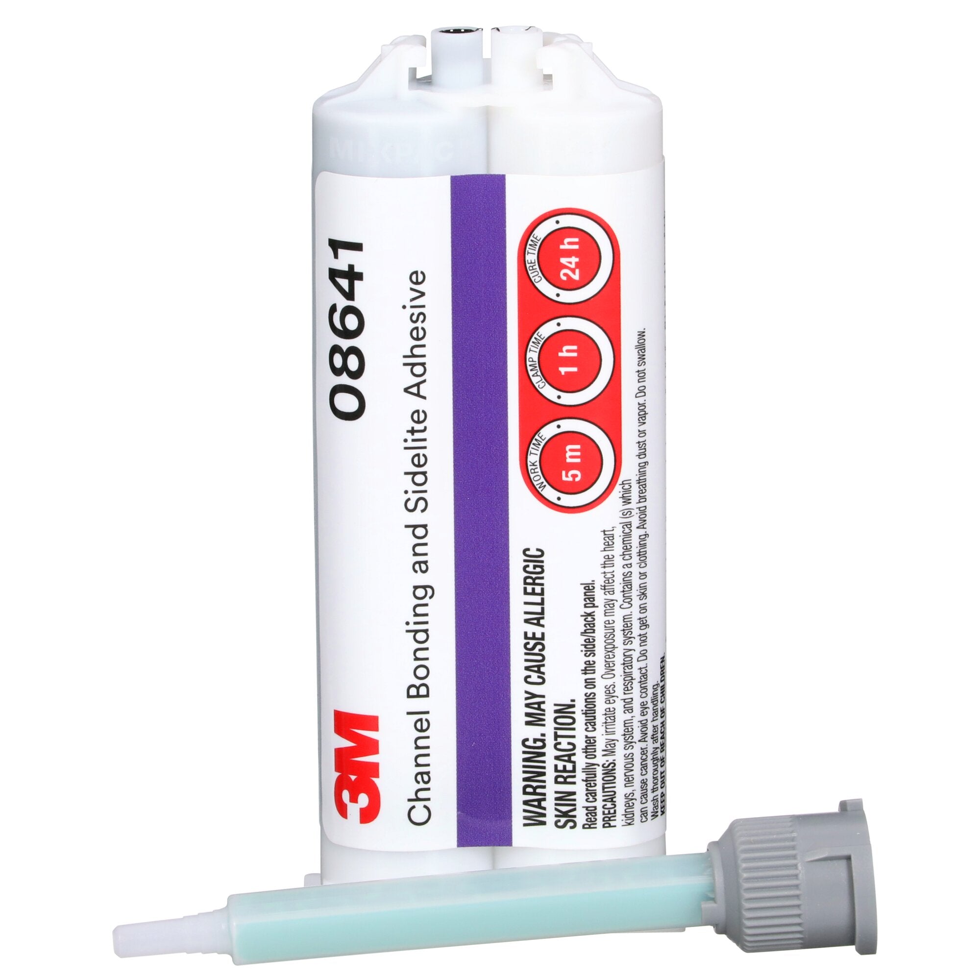 3M 08641 Channel Bonding and Sidelite Adhesive - 47.3 mL Cartridge for Auto Glass Repair & Windshield Installation - Perfect for DIY Car Maintenance and Professional Automotive Applications