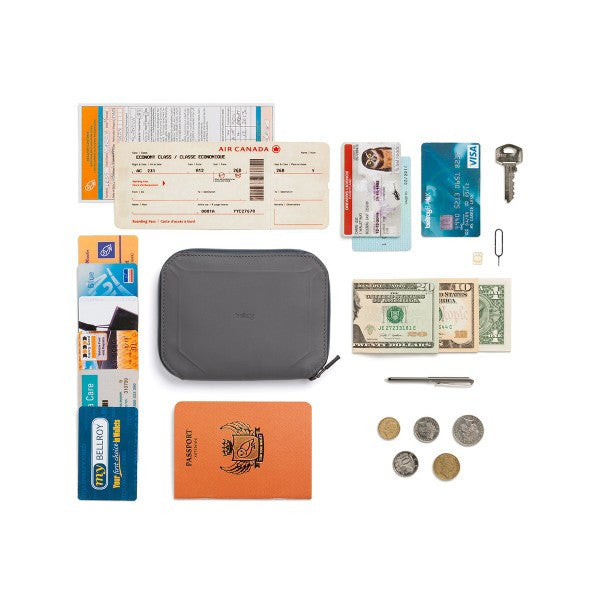 Bellroy Elements Travel Wallet - RFID Blocking Slim Leather Wallet for Men & Women | Perfect for Air Travel, Business Trips & Everyday Use