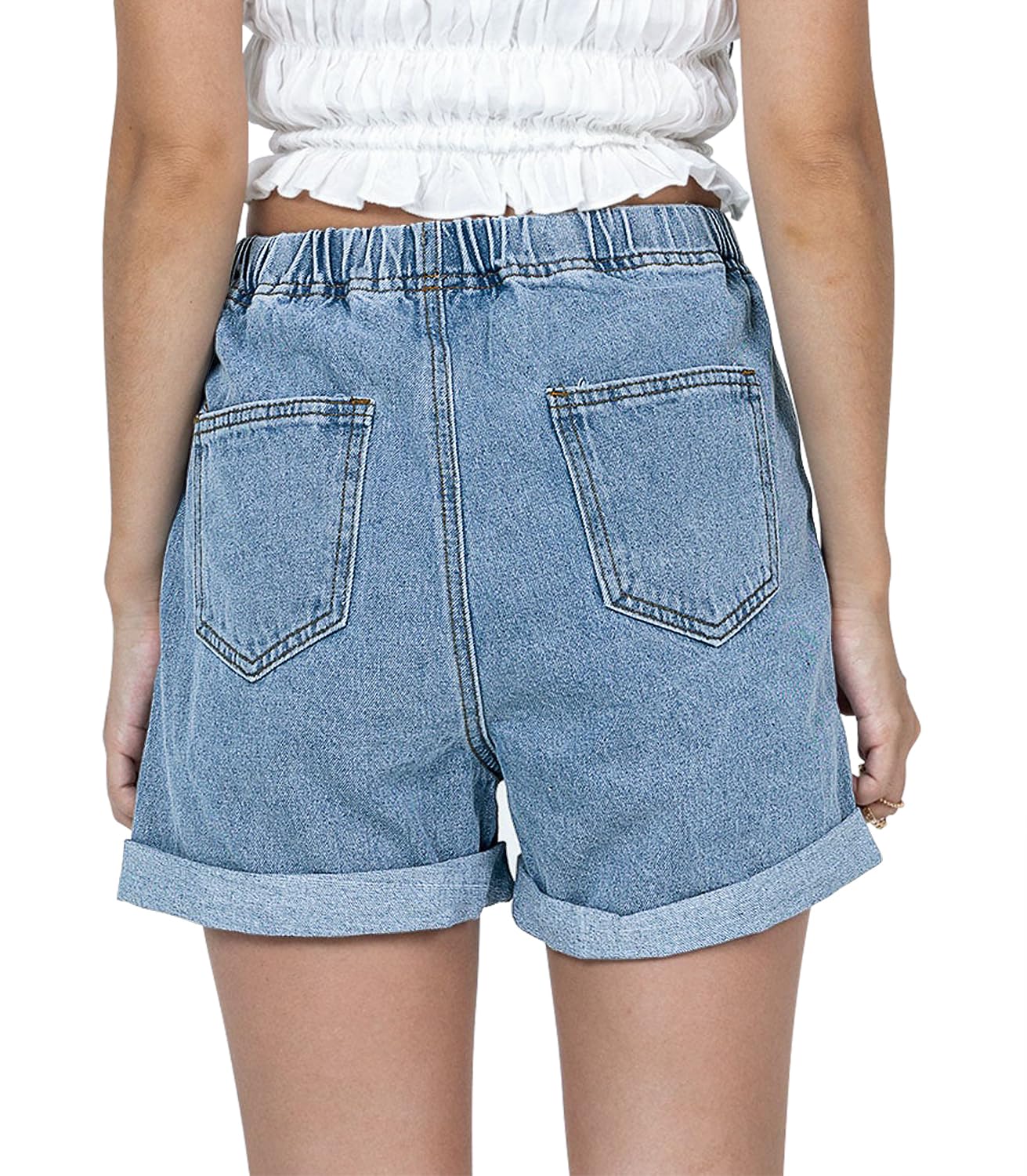 2025 Women's Stretchy Denim Jean Shorts - Casual Summer Shorts for Women | Perfect for Beach, Vacation & Outdoor Activities
