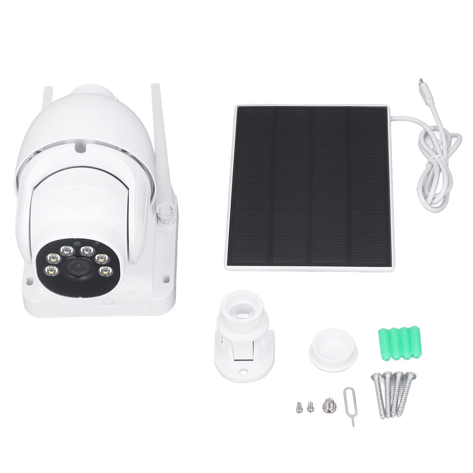 Agatige 2MP 1080P Solar Security Camera - Wireless Outdoor Surveillance with 320° View, Night Vision & IP66 Waterproof - Ideal for Home, Garage, Yard, and Business Security Monitoring