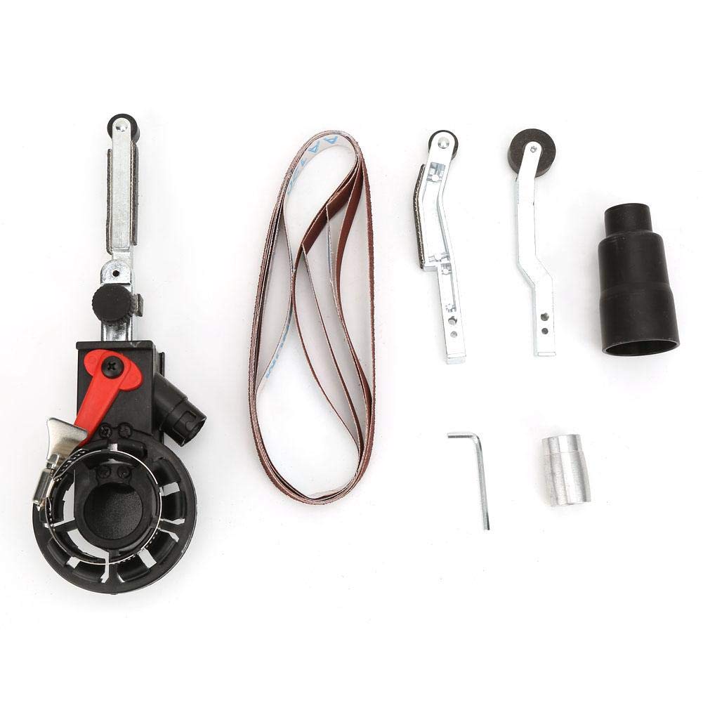 ZJDYDY M10 Mini Belt Sander Sanding Head Adapter for Electric Angle Grinder - Perfect for Woodworking, Metal Polishing & DIY Projects