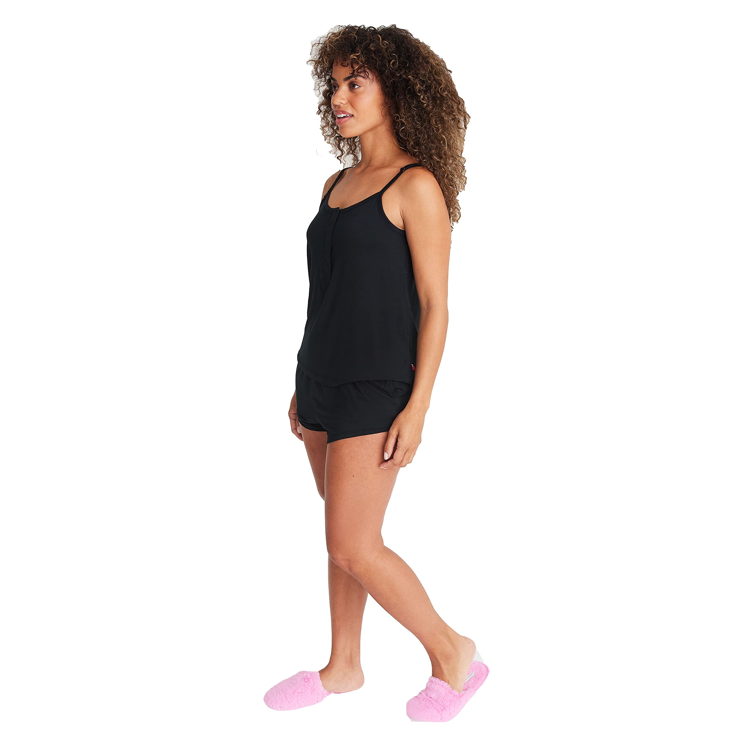 Magnetic Me Modal Tank & Short Lounge Set - Soft Maternity & Nursing Pajamas with Magnetic Top - 2 Piece Sleepwear for Comfortable Pregnancy & Postpartum Care - Perfect for Relaxing at Home or Nighttime Nursing