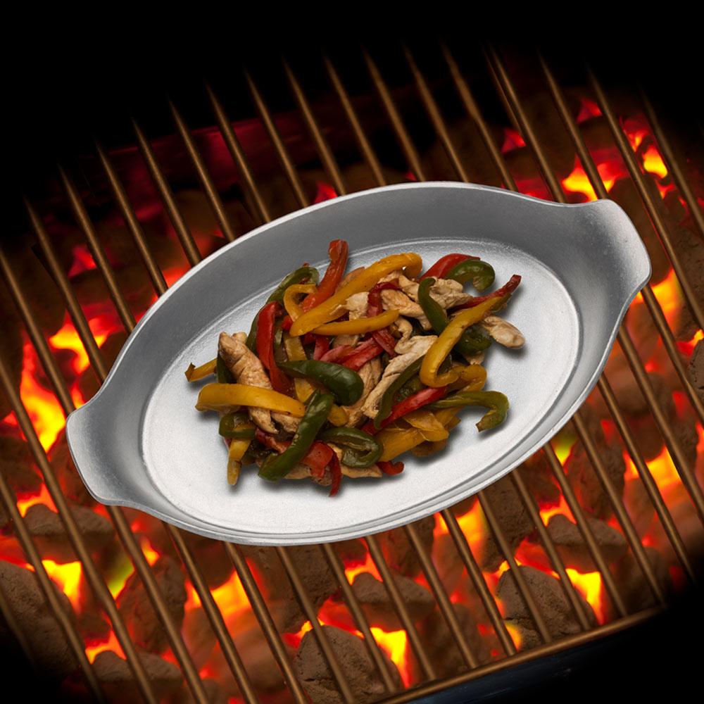 Premium Gourmet Grillware Oval Baker - Heavy Duty Ceramic Roasting Pan for Oven, Grill & BBQ - Perfect for Baking, Roasting & Serving Meals at Home, Parties & Outdoor Cooking