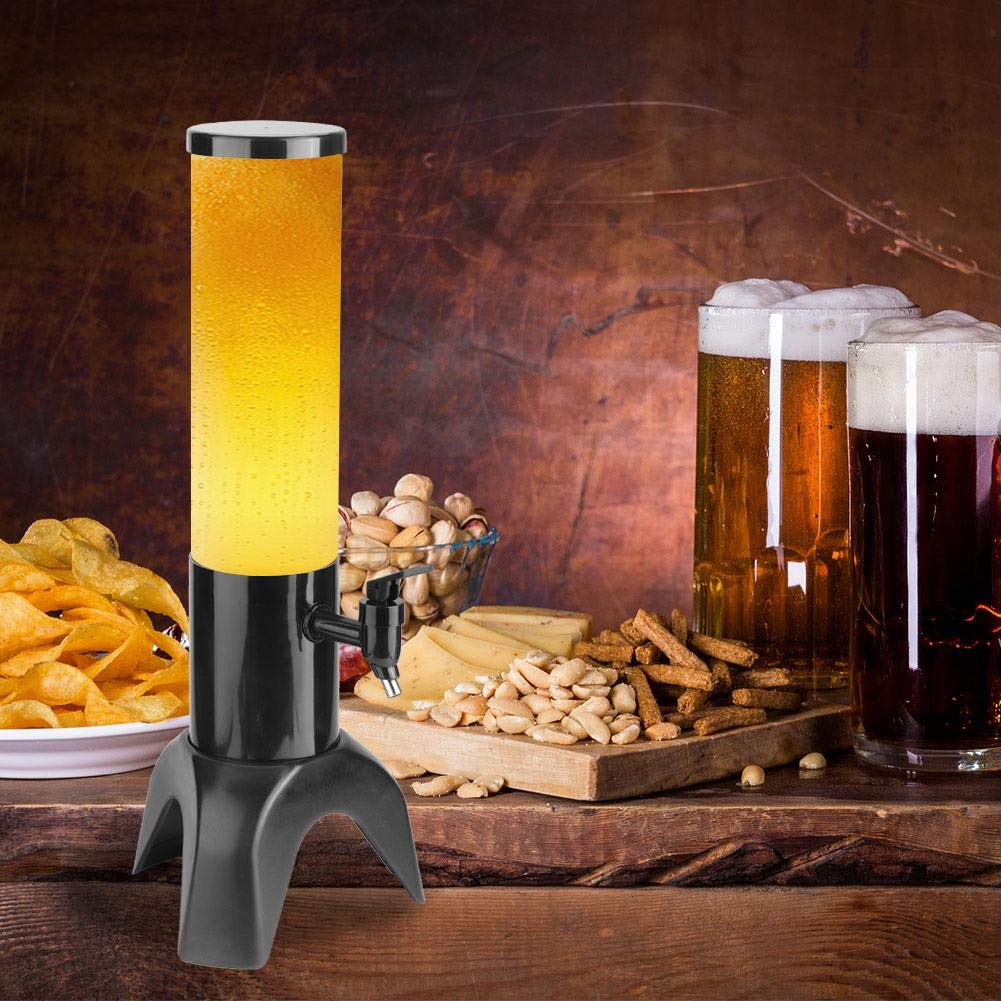 Premium Beer Dispenser Tower - Clear Glass Beverage Dispenser for Bar, Party & Kitchen | Perfect for Home Brewing, Outdoor BBQs & Entertaining Guests
