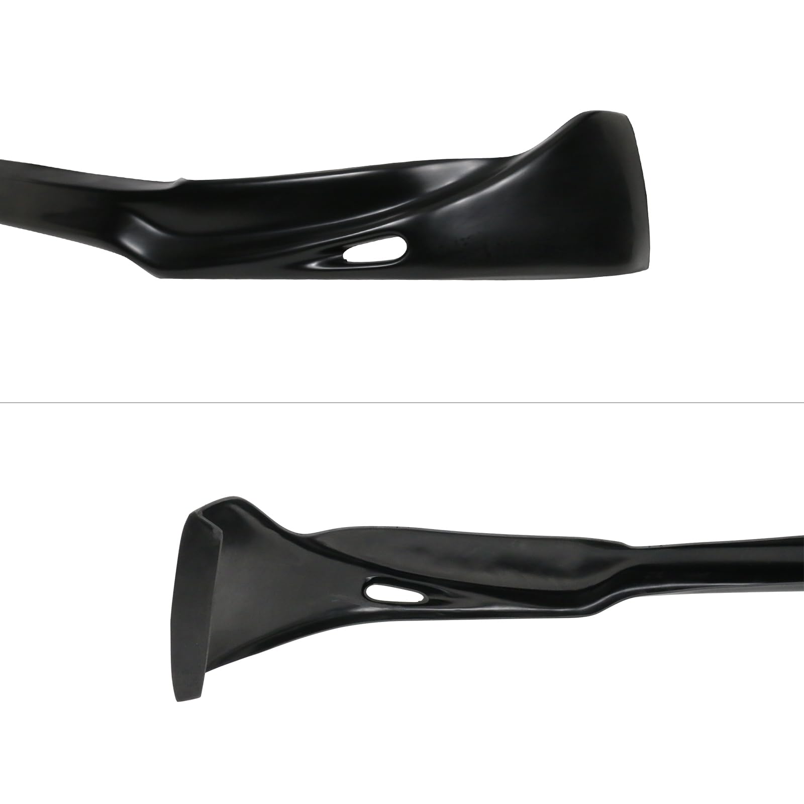 IKON MOTORSPORTS Front Bumper Lip Spoiler - Black PU Splitter Air Dam Chin Diffuser for 1996-1998 Honda Civic | Enhances Aerodynamics & Sporty Look | Perfect for Street Racing & Car Customization