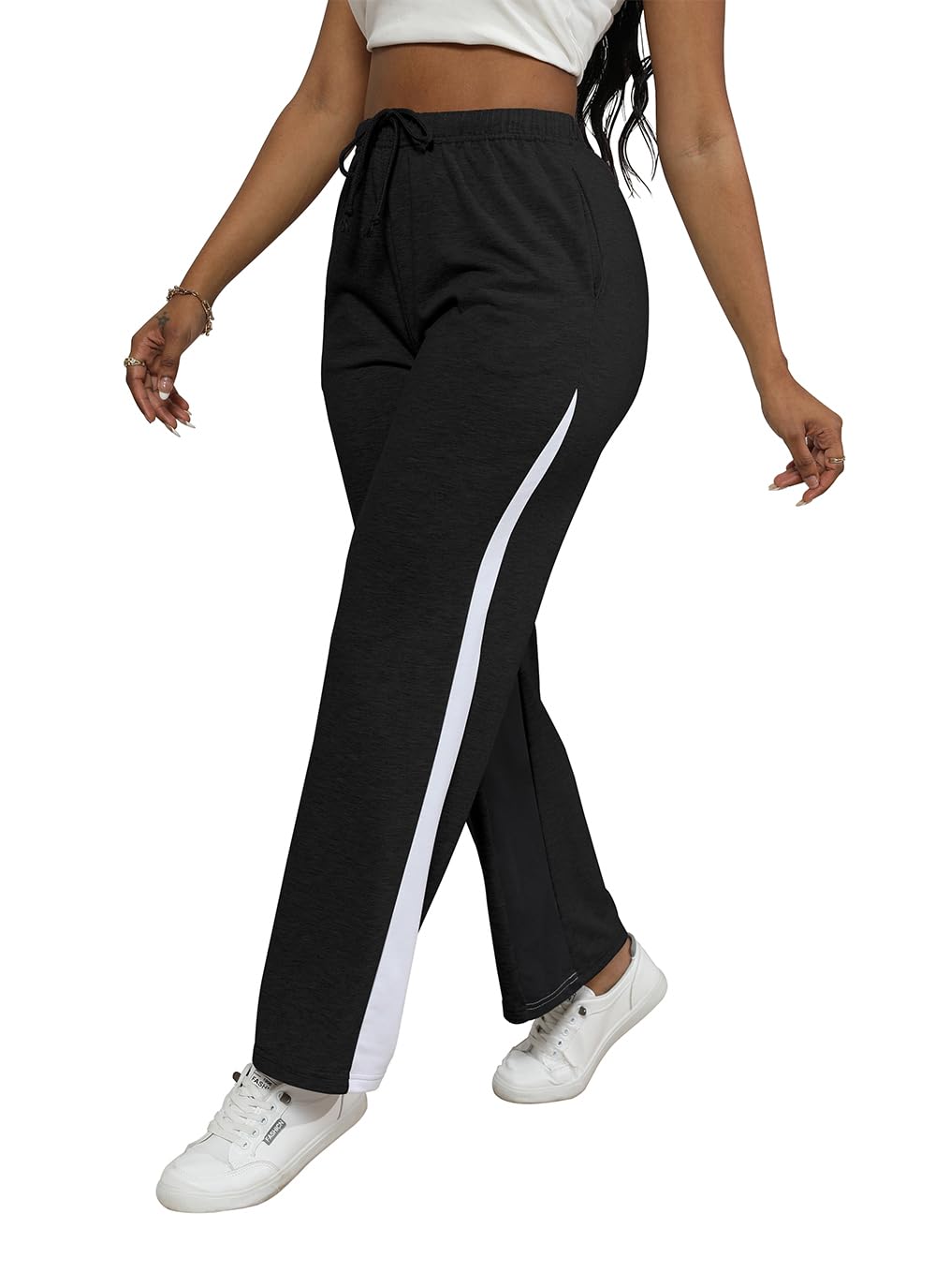 Mrskoala Women's Baggy Sweatpants - Straight Leg Lounge Pants with Elastic Waist & Drawstring, Comfortable Casual Pants with Pockets for Home, Workout, and Everyday Wear