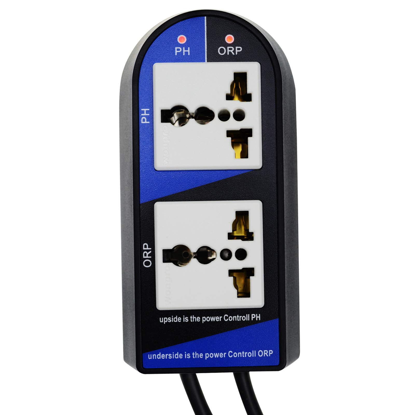 Digital pH & ORP Controller - Water Quality Monitor Tester with Replaceable BNC Electrode (0-14pH / ±1999mV) for Aquariums, Pools & Hydroponics